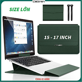 Mua Bao da PU đựng laptop cao cấp  kiêm kê tản nhiệt  tặng kèm túi phụ kiện xinh xắn