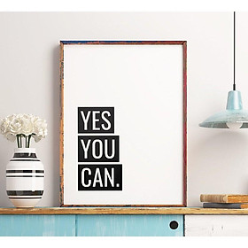 Mua Tranh in cao cấp | Typography-Yes You Can 78   tranh canvas giá rẻ