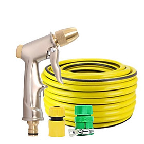 Rửa xe tưới cây Bộ dây và vòi xịt tăng áp lực nước 300% loại 25m cút nhựa,nối nhựa 206701