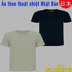 Áo thun thoát nhiệt Nhật Bản GOKING cho bé trai, bé gái, 100 cotton thấm hút mồ hôi, thoải mái vận động, kháng khuẩn, khử mùi