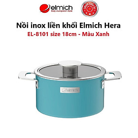 Mua Nồi inox liền khối Elmich Hera size 18cm( Màu: Xanh/ Vàng/ Tím