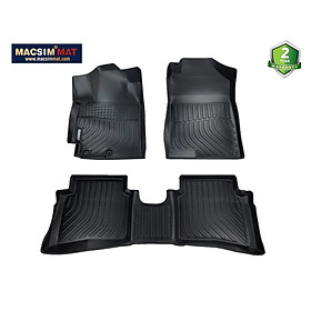 Thảm lót sàn xe ô tô Hyundai Accent 2017- nay Nhãn hiệu Macsim chất liệu nhựa TPE cao cấp màu đen