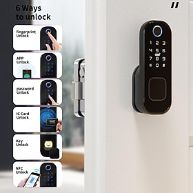 Mua Khóa cổng vân tay thông minh TUYA R5 kết nối Wifi mở bằng vân tay  mật khẩu  thẻ từ  chìa cơ  app điện thoại-TUYA/Smartlife