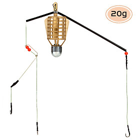 Fishing Bait Cage with Hook Line Fishing Feeder Sinker with Hook Line Fishing Accessory