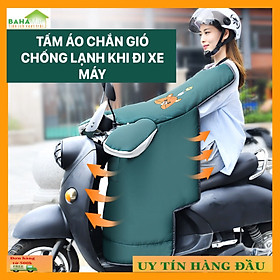 TẤM ÁO CHẮN GIÓ ĐI XE MÁY MÙA ĐÔNG (KÈM BAO TAY) CHỐNG LẠNH KHÔNG THẤM NƯỚC 