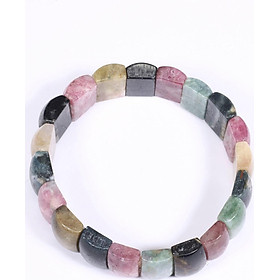 Vòng tay tourmaline đa sắc bản vuông 8.5x12.5mm - Ngọc Quý Gemstones