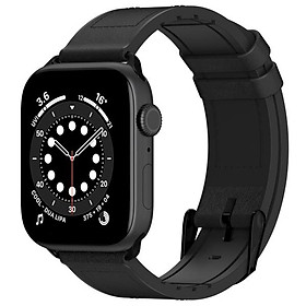Dây đeo SwitchEasy Hybrid Silicone-Leather dành cho Apple Watch Series (1~8/ SE/Ultra) da thật cao cấp Hàng Chính Hãng