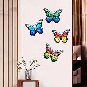 4x Butterfly Wall Art Decor Housewarming Gift Rustproof for Farmhouse Home