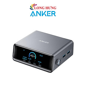 Bộ sạc nhanh Anker GaNPrime Smart Ultra-Powerful Desktop Charging Station 250W 2USB 4Type-C A2345 - Hàng chính hãng