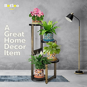 Mua KỆ GỖ 4 TẦNG  DÙNG  ĐỂ TRANG TRÍ CHẬU HOA  ĐỂ SÁCH  ĐỂ ĐÈN NGỦ … CÓ 3 MÀU