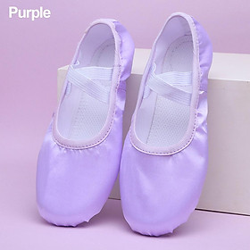 Bé Gái Ba Lê Giày Trẻ Em Khiêu Vũ Dép Chuyên Nghiệp Satin Đế Mềm Múa Ba Lê Bé Gái Nữ Múa Ba Lê Tập Yoga Giày Khiêu Vũ Color: Light Pink Shoe Size: 25