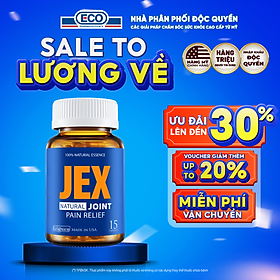 [Hộp 15v] Viên Uống Giảm Đau Xương Khớp JEX Ecogreen Tái Tạo Sụn Khớp