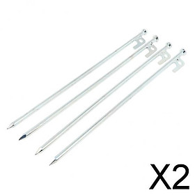 2x4 Pieces Outdoor Camping Tent Stakes Awning Tarp Ground Nails Pegs Pins 40cm