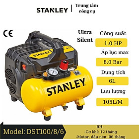 Máy nén khí không dầu 6L Stanley DST100/8/6 - Trung Tâm Công Cụ