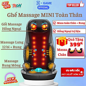 [Tặng Máy Massage Chân] Ghế Massage Toàn Thân Cao Cấp Dành Gia Đình Đệm Ghế Mát Xa Toàn Thân Chuyên Sâu Hồng Ngoại Công Suất Mạnh Thư Giãn Giảm Đau Mỏi Stress Hiệu Quả - Hàng Chính Hãng