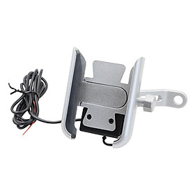 Motorcycle Handlebar Aluminium USB Charging Mobile Phone Holder GPS