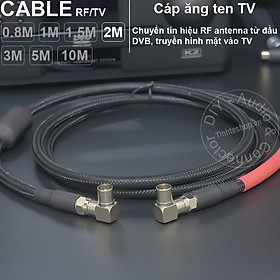 Mua Cáp anten TV 2 đầu cong DIY 0.8 đến 10 mét - DIY 9.5mm 90 degree jack digital terrestrial TV signal cable