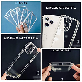 Ốp lưng trong suốt bảo vệ camera chống sốc chống ố dành cho iPhone X/Xs, Xs Max, 11, 11 Pro, 11 Pro Max, 12/12 Pro. 12 Pro Max, 13, 13 Pro, 13 Pro Max hiệu Likgus - Hàng nhập khẩu - iPhone X/XS