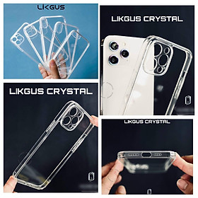 Ốp lưng trong suốt bảo vệ camera chống sốc chống ố dành cho iPhone X/Xs, Xs Max, 11, 11 Pro, 11 Pro Max, 12/12 Pro. 12 Pro Max, 13, 13 Pro, 13 Pro Max hiệu Likgus - Hàng nhập khẩu