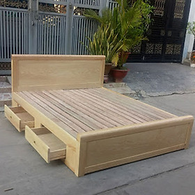 Giường hộc kéo đa năng gỗ sồi tự nhiên