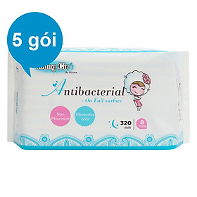 Combo 5 Gói Băng Vệ Sinh Uucare Young Girl Ban Đêm 320mm
