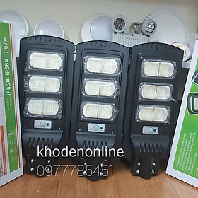 Đèn năng lượng mặt trời 180W, 240w có remote sáng liên tục chuyên công trình đèn đường, sân vườn, trụ cổng