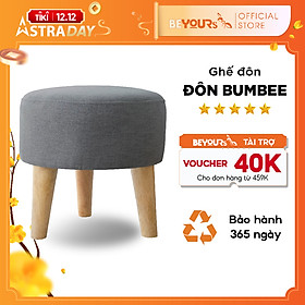 Mua Ghế Đôn Sofa Nệm BEYOURs Tròn Chân Gỗ - Nội Thất Phòng Khách  Phòng Làm Việc - Xám