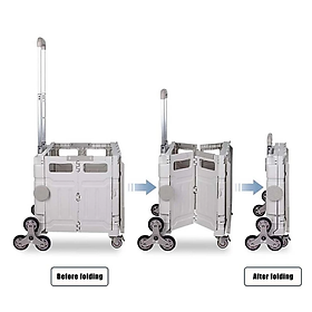 Cao cấp - Xe đẩy hàng đa năng Folding Cart Trolley leo cầu thang