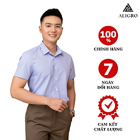 Áo sơ mi nam cộc tay bamboo họa tiết nhí Aligro ALGS-C124