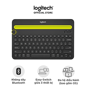 Bàn phím không dây bluetooth Logitech K480 - Kết nối 3 thiết bị, tối giản, phù hợp Mac/ PC/ Laptop/ Điện thoại/Tablet - Hàng chính hãng - Màu