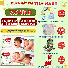 Tã dán/quần Huggies Platinum Nature Made size NB60/S82/M64/L54/XL44/M58/L44/XL38/XXL26