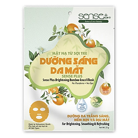 Mặt nạ từ sợi tre bamboo tnecel sense plus dưỡng sáng da mặt 23g