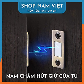 Bộ Nam Châm Dán Cửa Giúp Giữ Cửa Tủ Chắc Chắn, Không Cần Khoan Vít