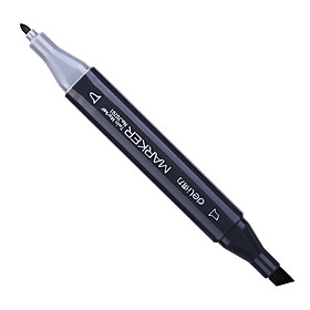 Bút màu marker lẻ chiếc 2 đầu to nhỏ nhiều màu thân bút vuông màu đen Deli - Tô màu vẽ tranh trang trí sổ tay - 70701