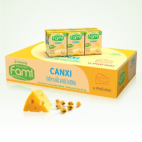 Thùng Sữa đậu nành Fami Canxi vị Phô Mai ( 200ml x 36 Hộp )