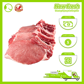 Cốt lết heo Nga có xương cắt lát - Túi 1Kg