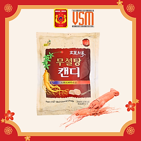 Hình ảnh Kẹo Hồng Sâm Hàn Quốc Ginseng House Không Đường - Bịch vàng 500g - Giảm Căng Thăng