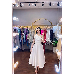 Đầm xoè dự tiệc lệch vai hoa TRIPBLE T DRESS - size M/L -MS257V