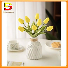Mua Lọ Hoa Bình Hoa Tulip Để Bàn Cao 35cm Trang Trí Phòng Khách Bàn Học DG-560