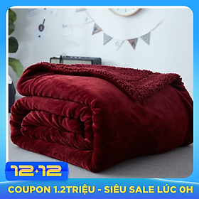 Chăn Lông Cừu Tuyết 2 mặt siêu mềm mịn 2m X 2m3 Hàng Xuất Khẩu xuất Châu Âu