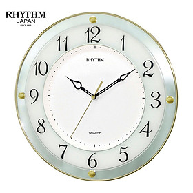 Đồng hồ treo tường Nhật Bản Rhythm CMG876NR18 Kt 31.5 x 4.5cm, 625g Vỏ nhựa. Dùng Pin.
