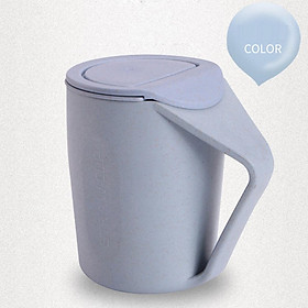 Retro Eco-friendly Wheat Straw Cup Cute Mouthwash Rinsing Mug W Cover