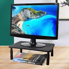 Monitor Stand Riser with Vented Platform Ergonomics Height Adjustable Holder for Computer Printer Screen Office Supplies