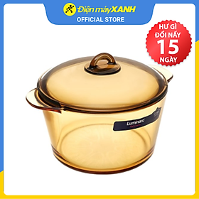 Mua Nồi thủy tinh nắp thủy tinh 25cm Luminarc Amberline Granite 5 lít - Hàng chính hãng