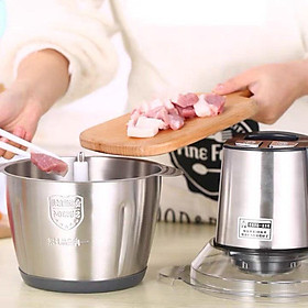 Máy Xay Thịt 4 Lưỡi - Inox 304 - Dung Tích 2 Lít - Công Suất 250W - Hàng Chất Lượng