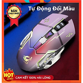 Chuột Game Có Dây XSmart FREE WOLF V5 LED 7 màu cực đẹp chuyên gaming, siêu bền, chỉnh được dpi - Hàng Chính Hãng