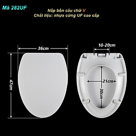 Mua Nắp bồn cầu đóng êm hình chữ U-V phù hợp với mọi loại bồn cầu