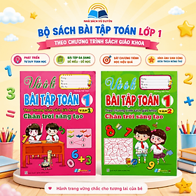 Sách - Combo Vở Ôli Bài Tập Toán Lớp 1 - Biên Soạn Theo Chương Trình SGK Chân Trời Sáng Tạo (2 quyển)