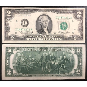 Mua Tiền cổ Mỹ 2 dollars 1976  tờ 2 dollars may mắn nhất thế giới - Tiền mới keng 100% - Tặng túi nilon bảo quản