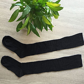 Women Female Autumn Fashion Casual All-match Stockings Solid Color Comfortable Knitted Over The Knee Stockings